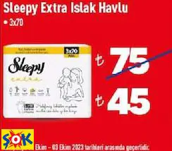 SLEEPY EXTRA ISLAK HAVLU&MENDİL